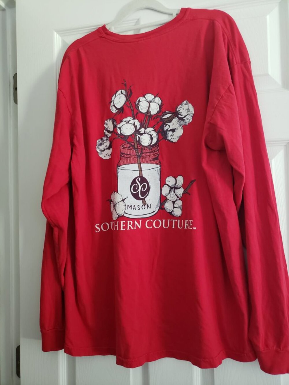 southern coutern cotton branch in vase long sleeves tshirt XL